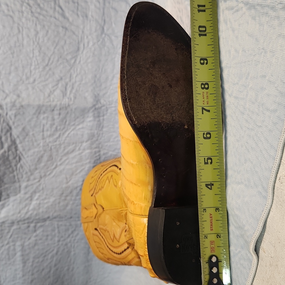 BOOTS Men's Size 9. IMITATION. Yellow Western Cowboy Boots - Picture 10 of 12